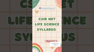 CSIRNET EXAM syllabus 2024 [upl. by Aicilra406]