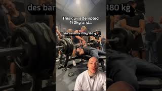 Echapper 170kg au développé couché musculation benchpress [upl. by Ayanej]