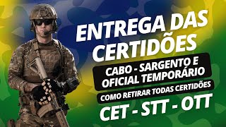 ENTREGA DE CERTIDÕES CABO SGT E OFICIAL TEMPORÁRIO DO EXÉRCITO [upl. by Sollie]