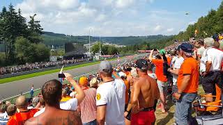 FANS VIEW  F1 Spa 2016  FIRST LAP  Start Crash Max Verstappen Vettel Raikkonen [upl. by Haroun]