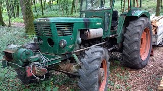 Abattage de grumes de frêne débardage de gros chêne avec la Deutz forestmen bucheron [upl. by Sudnac649]