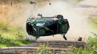 WRC Secto Rally Finland 2024  Ouninpohja BIG JUMPS amp CRASH [upl. by Norrat]