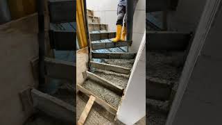 Pouring concrete stairs [upl. by Greenwood]