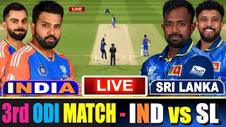 🔴 Live IND Vs SL 3rd ODI  Live Scores amp Commentary  India Vs Sri Lanka  1st Innings [upl. by Werdnael]