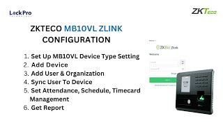 HOW TO SETUP ZKTECO MB10VL ZLINK 2024 [upl. by Ydnolem]