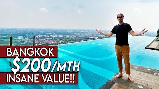 200 Bangkok Condo Tour CHEAP Condo Rental Thailand 🇹🇭 [upl. by Nnaesor]