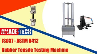 Rubber and Elastomer Tensile Test  ASTM D412 amp ISO 37  AmadeTech Rubber Tensile Testing Machine [upl. by Domineca370]