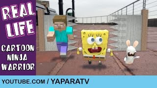 Cartoon Ninja Warrior  SpongeBob in real life [upl. by Norac517]