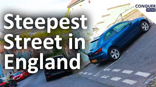 Driving Instructor Stalls and Wheels Spins on the Steepest Street in England [upl. by Kwabena]