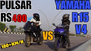 AyushVerma RS 400 VS YAMAHA R15 V4🔥 Performance Test🔥 [upl. by Gaither]