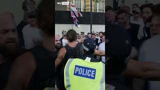 Violence breaks out at Downing Street protest [upl. by Naerad637]