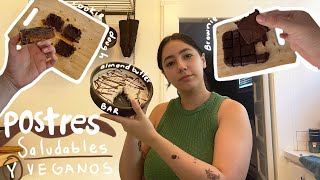 3 POSTRES veganos y saludables sin horno [upl. by Erastes]