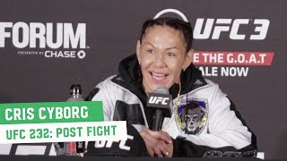 UFC 232 PostFight Press Conference Cris Cyborg [upl. by Weingarten]