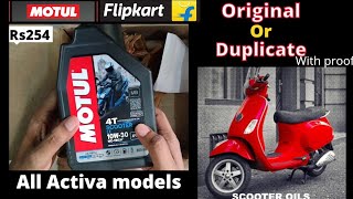 MOTUL Engine oil Fake or Original  with proof motul confirmedMotul engine oil for Activa models [upl. by Niad385]