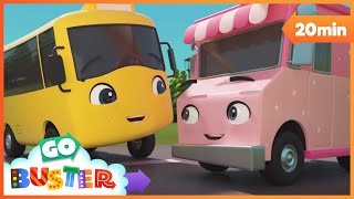 Go Buster and the Carwash  Go Buster  Bus Cartoons amp Kids Stories [upl. by Allrud]