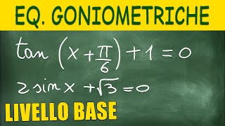 Equazioni Goniometriche Elementari  4 Esercizi Svolti [upl. by Tchao375]