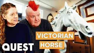 Ted And Ruth Restore A Victorian Horse Sculpture  Salvage Hunters The Restorers [upl. by Ettezil]