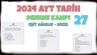 2024 AYT Tarih Deneme Kampı Deneme 27  EA SÖZEL aytdeneme ayttarihdeneme tarihdenemekampı [upl. by Ettenirt]