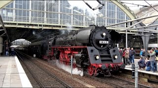 Dampflok 01 15196 in Berlin Ostbahnhof mit ReichsbahnSchnellzug  08042017  4K [upl. by Olfe]