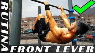 RUTINA DE FRONT LEVER PARA PRINCIPIANTES  y no tan principiantes [upl. by Alegna]