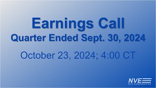 Earnings Call Quarter Ended Sept 30 2024 [upl. by Earaj164]