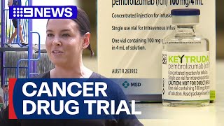 Mum feels the difference after signing up for breast cancer drug trial  9 News Australia [upl. by Akirret]