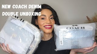 COACH TABBY AND CASSIE DENIM UNBOXING [upl. by Enitsenre]