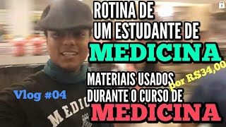 Rotina estudante de medicina Comprando materiais do curso de Medicina Dia a dia estudante medicina [upl. by Llecrep292]