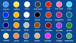 Names Of Colors  List Of Colors In English [upl. by Ayhay]