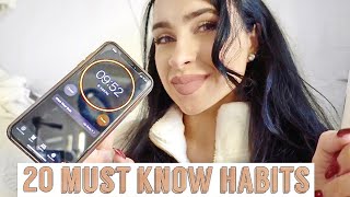 20 DAILY HABITS THAT CHANGED MY LIFE  How To Be MENTALLY Happy amp Healthy Step by Step Routine [upl. by Hesler]