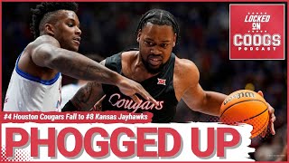 4 Houston Cougars Fall to 8 Kansas Jayhawks in Phog Allen [upl. by Suqram]