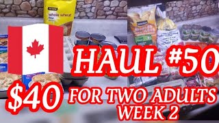 GROCERY HAUL 50 40 For Two Adults Week 2 foodvlog budgetfriendly food nattyhomemaker [upl. by Monahon]