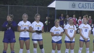 Castle boys and girls soccer program bring home two sectional championships in one day [upl. by Egdamlat]