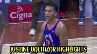 JUSTINE BALTAZAR HIGHLIGHTS PAMPANGA GIANT LANTERNS VS GENSAN WARRIORS  MPBL [upl. by Martino]