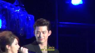 HD ASIA SONG FESTIVAL MC 택연3 ENGLISH INTERVIEW  テギョンTAECYEON 20131009 [upl. by Yawnoc837]