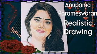 Anupama Parameswaran Drawing  With Color Pencils [upl. by Ssidnac]