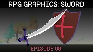 RPG graphics E09 Sword and Shield Blender [upl. by Wivina]