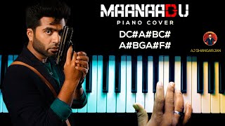 Maanaadu  Theme Music Piano Cover with NOTES  AJ Shangarjan  AJS [upl. by Inverson]