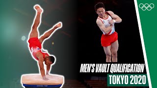 Full Mens Vault Tokyo2020 Qualifications  Subdivision 3  Artistic Gymnastics [upl. by Annahsohs612]