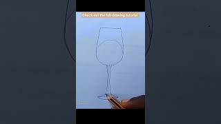 Wine Glass🍷Pencil Sketch Check out the full drawing tutorial short pencilsketch [upl. by Babb132]