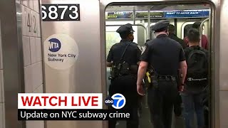 LIVE  New York City subway crime update from NYC Mayor Eric Adams MTA [upl. by Noeled419]