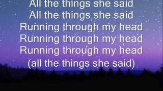 tATu all the things she said lyrics [upl. by Tiffi]