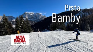 Pista Bamby rilassante discesa nelle foreste del Piz La Ila altabadia dolomitisuperski pizlaila [upl. by Ewell873]