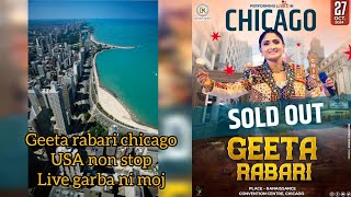 geeta rabari  chicago  USA  non stop live garba ni moj  DT27 OCT 2024 [upl. by Prescott]