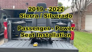 2019  2022 Silverado  Sierra Passenger Power Seat Installation [upl. by Eldrid]