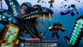 Gargantuan Leviathan vs 1000 Steves in Minecraft [upl. by Niraj]