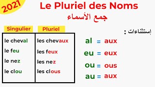 Le Pluriel des noms شرح جمع الأسماء في اللغة الفرنسية [upl. by Fanchon]