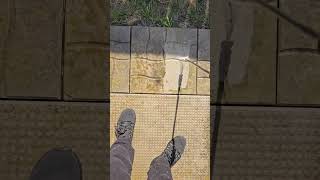 Pressure washer takes gross grime off cement 2100 PSI PRESSURE WASHER [upl. by Dart247]