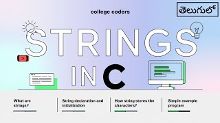 Strings in C Programming Understanding Declaring and Initializing  College Coders [upl. by Tarra]