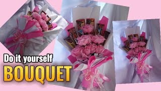 HOW TO MAKE BOUQUET  DIY Bouquet made of Cartolina  Baded Vlogs [upl. by Levin]